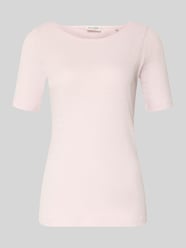 Slim Fit T-shirt van puur katoen van Marc O'Polo Fuchsia - 16