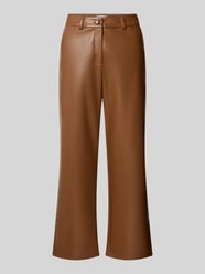 Flared Fit Stoffhose in Leder-Optik von MORE & MORE - 16