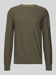 Gebreide pullover met labeldetail van PME Legend Groen - 34