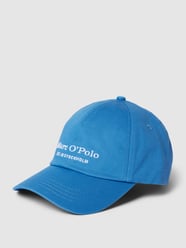 Cap aus Baumwolle mit Label-Stitching von Marc O'Polo Blau - 43