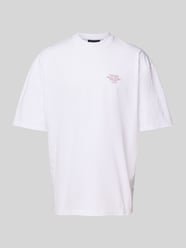 Oversized T-shirt met labelprint, model 'SYDON' van Pegador - 28