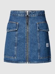 Jeansrock mit Label-Patch von Calvin Klein Jeans Blau / Türkis - 27