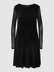 Knielanges Kleid in schimmernder Optik Modell 'Glitzer' von Montego Grau / Schwarz - 39
