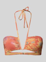 Góra bikini z wiązaniem na szyi model 'MEDALLION SHIMMER SHIRRED' od Lauren Ralph Lauren - 3