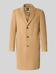 Slim fit lange wollen jas met reverskraag, model 'HYDE' van BOSS - 16