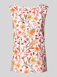 Blousetop met all-over bloemenprint van Christian Berg Woman Oranje - 22