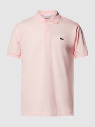 Poloshirt aus Baumwolle mit Label-Patch von Lacoste Rosa - 1