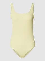 Body z dekoltem w łódkę od comma Casual Identity Żółty - 10