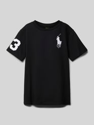 T-Shirt mit Label-Stitching von Polo Ralph Lauren Teens Schwarz - 32