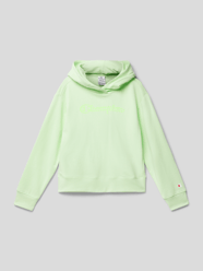 Bluza z kapturem i detalami z logo od CHAMPION Zielony - 45