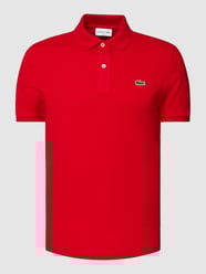 Slim Fit Poloshirt aus Baumwolle mit Label-Patch von Lacoste Rot - 4