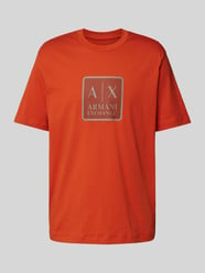 T-shirt met labelprint van ARMANI EXCHANGE Oranje - 25