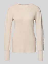 Sweter z dzianiny z prążkowanymi wykończeniami model ‘KANITA’ od Soyaconcept - 23