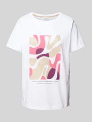 T-Shirt mit Motiv- und Statement-Print von comma Casual Identity Weiß - 14