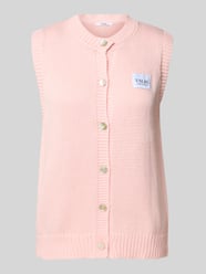 Mouwloos vest met labelpatch van VILLA SOPHIE Fuchsia - 48
