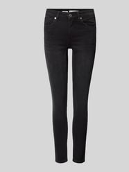 Skinny Fit Jeans im 5-Pocket-Design Modell 'PUSHUP' von Mango Schwarz - 3