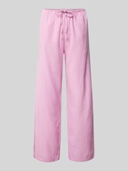 Wide Leg Leinenhose mit Tunnelzug von Gina Tricot Pink - 26