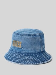 Hoed in denimlook met labelapplicatie van GUESS - 1