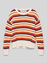 Gebreide pullover met ribboorden van Tommy Hilfiger Teens Oranje - 4