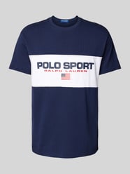 T-Shirt mit Label-Print von Polo Sport Blau - 25