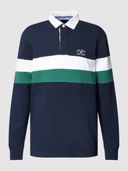 Sweatshirt mit Polokragen im Colour-Blocking-Design von Christian Berg Men Blau - 27