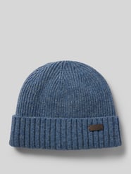 Beanie mit Label-Badge von Barbour Blau - 3