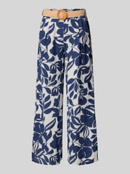 Stoffen broek met elastische band en riem van ZABAIONE - 12