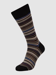 Socken mit Streifenmuster Modell 'MICROBLOCK SOCK' von Falke Schwarz - 47