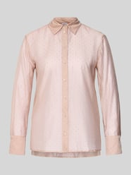 Regular Fit Hemdbluse mit Ziersteinbesatz von Emily Van den Bergh Beige - 35