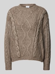 Gebreide pullover met kabelpatroon, model 'TOYA' van Vila Bruin - 27