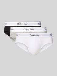 Slip mit elastischem Label-Bund im 3er-Pack von Calvin Klein Underwear - 3