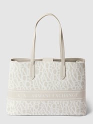 Shopper met labeldetail van ARMANI EXCHANGE Grijs / zwart - 41