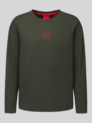 bluzka z długim rękawem o kroju regular fit z mieszanka bawełny Model 'Laze Longsleeve' od HUGO - 11