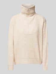 Regular Fit Strickpullover mit gerippten Abschlüssen Modell 'BAKER' von Only Beige - 18