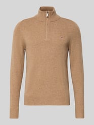 Bluza z kołnierzem o kroju regular fit z czystej wełny od Tommy Hilfiger - 44