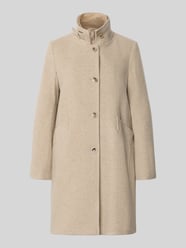 Lange jas van wolmix met opstaande kraag model 'ASTOR' van CINQUE Beige - 37