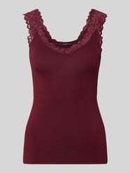 Slim Fit Tanktop aus Viskose-Mix Modell 'ROSA' von VERO MODA Bordeaux - 25