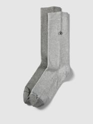 Socken mit Logo-Stitching im 2er-Pack Modell 'Dip Toe' von Scotch & Soda Grau / Schwarz - 38