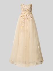 Abendkleid mit floralem Stitching von unique - 24