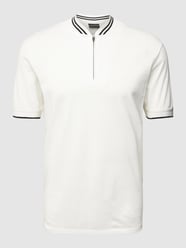 Slim Fit Poloshirt mit Kontraststreifen von Emporio Armani Weiß - 37