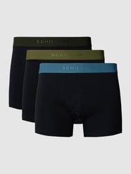 Boxershort met elastische logoband in een set van 3 stuks van Schiesser Groen - 13