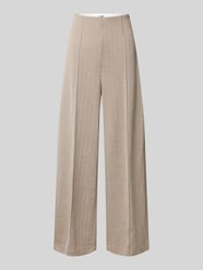 Wide Leg Stoffhose mit fixierten Bügelfalten Modell 'KATE' von ICHI Beige - 21