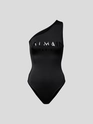 Badeanzug im One-Shoulder-Design von Balmain Schwarz - 48