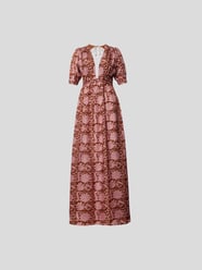 Seidenkleid mit floralem Allover-Muster von Hannah Artwear Rosa - 9