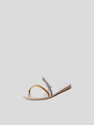 Pantoletten mit Strasssteinbesatz von Ancient Greek Sandals Silber - 18