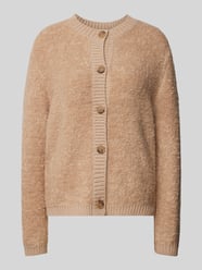 Regular Fit Strickjacke mit Alpaka aus Teddy-Bouclé von s.Oliver RED LABEL Beige - 1