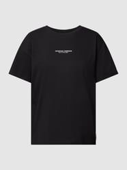 T-Shirt aus Baumwolle mit Label-Print von Marc O'Polo Denim Schwarz - 43