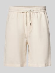 Leinenshorts mit elastischem Bund und Tunnelzug von ANOTHER COTTON LAB Beige - 42