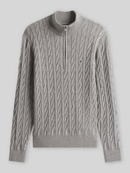 Regular Fit Troyer aus reiner Baumwolle mit Logo-Stitching von Tommy Hilfiger - 3