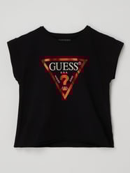 T-shirt met logo van Guess Zwart - 18